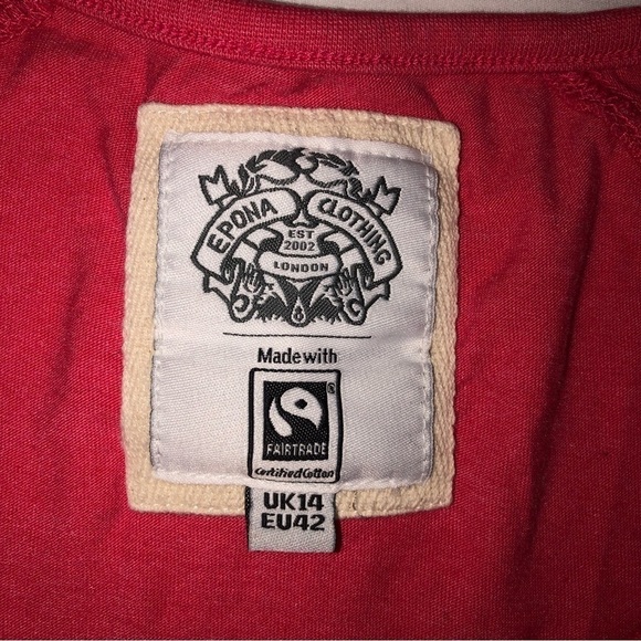 Epona Clothing London University of Ulster Graphic Top Size UK 14 EU 42 US M - Picture 2 of 9